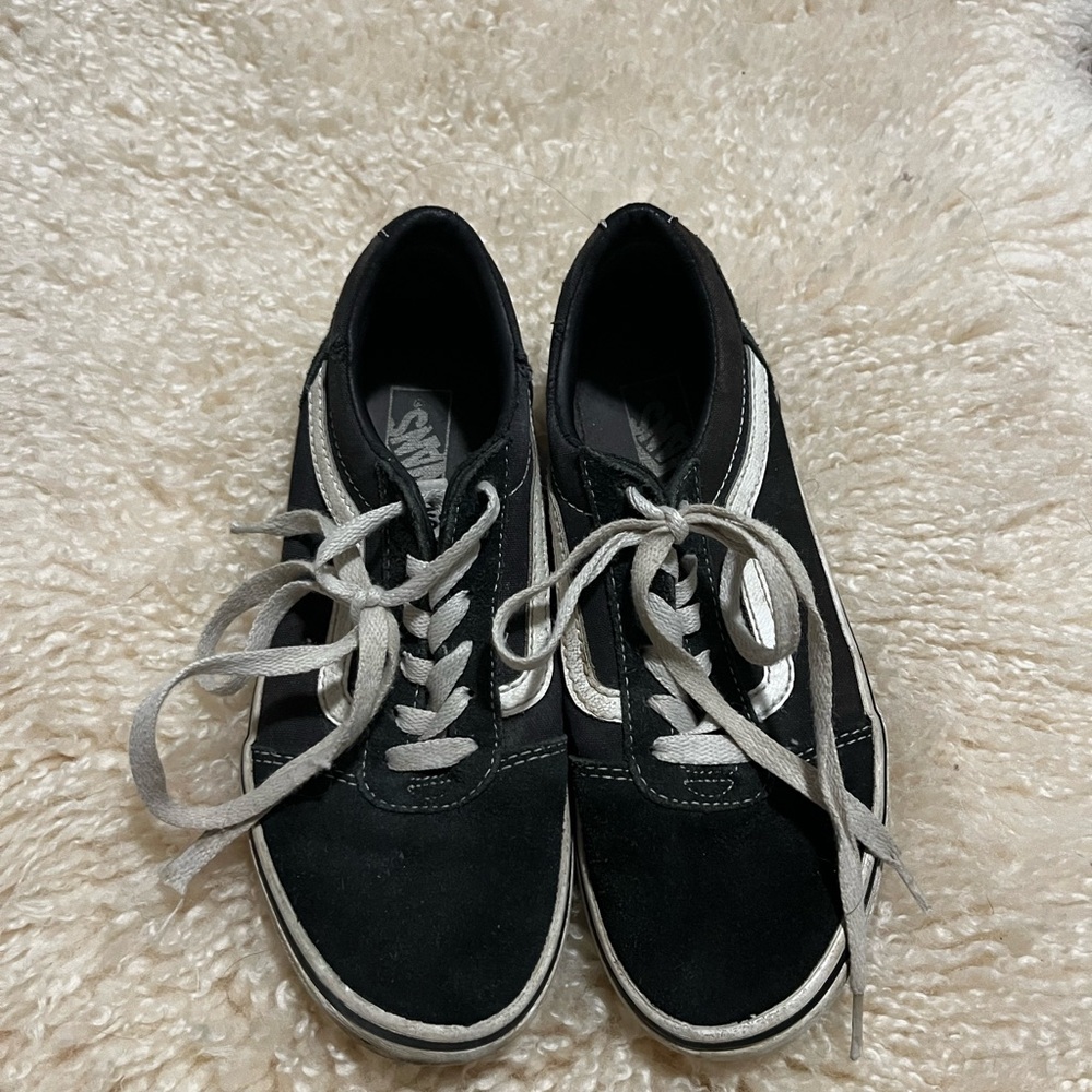 Vans Black and White Kids Sneakers